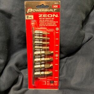 Powerbuilt Zecon 8-Piece Hex Bit Socket Set - Red